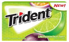 Жвачка Trident Lime Passionfruit Twist 26,6 грамм